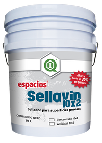 Pintura Imperquimia Espacios Sellavin Concentrado 10 x 3 Cubeta 19 l Blanco transparente