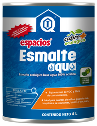 Pintura Acrílica Ecológica ESPACIOS ESMALTE AQUA Blanco 4 L Imperquimia