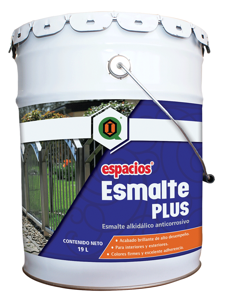 Pintura Base Solvente Anticorrosiva ESPACIOS ESMALTE PLUS Blanco 19 L Imperquimia