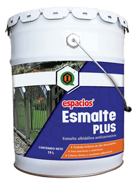 Pintura Base Solvente Anticorrosiva ESPACIOS ESMALTE PLUS Blanco 19 L Imperquimia