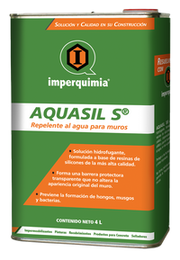 Impermeabilizante transparente Aquasil S de Imperquimia en presentación de 4 litros.